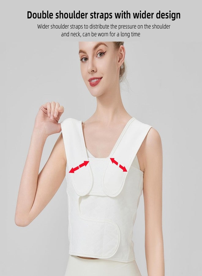 TIERSINI Compression Post Mastectomy without Reconstruction,Post Breast Surgery Compression Bandage, Minimally Invasive Surgery Chest Strap Compression Bandage, Medical Recovery Stretch Bandage (L) - Image 4