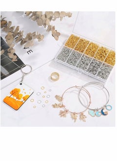 واي آند دي Jump Rings for Jewelry Making 4600Pcs Silver and Gold with Open Close Tools Necklace Repair (Assorted Sizes)  - Image 2