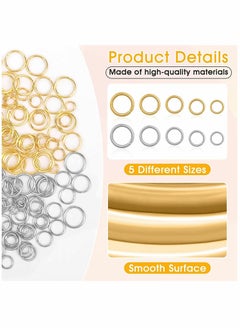 واي آند دي Jump Rings for Jewelry Making 4600Pcs Silver and Gold with Open Close Tools Necklace Repair (Assorted Sizes)  - Image 5