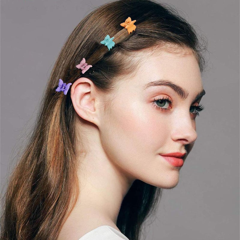 SuPoo 80 Pcs Butterfly and Floral Hair Accessories: Mini Clips, Tiny Colorful Claws for Girls, Babies, Toddlers, Y2K Style - Image 3