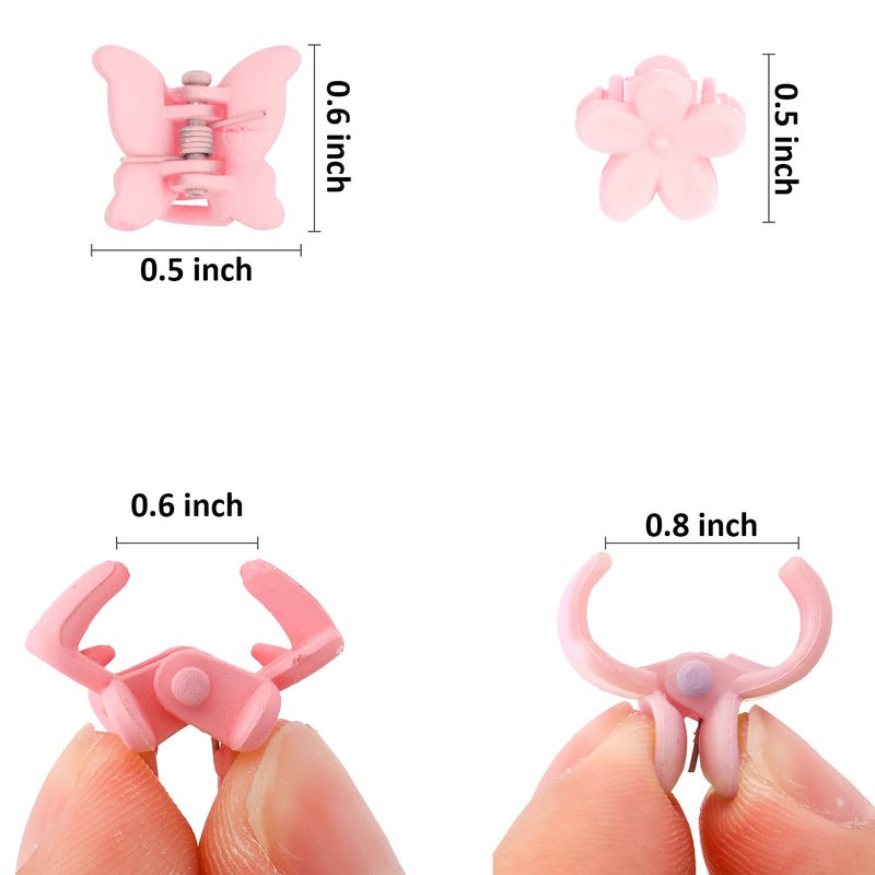 SuPoo 80 Pcs Butterfly and Floral Hair Accessories: Mini Clips, Tiny Colorful Claws for Girls, Babies, Toddlers, Y2K Style - Image 5