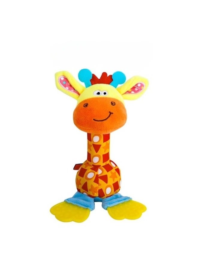 هابي مونكي لعبة حسية ذات مقبض خشخيشة ناعم للطفل الرضيع - Image 1