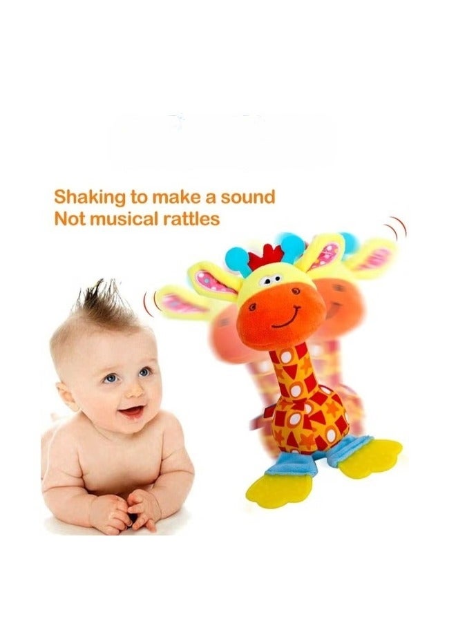 هابي مونكي لعبة حسية ذات مقبض خشخيشة ناعم للطفل الرضيع - Image 3