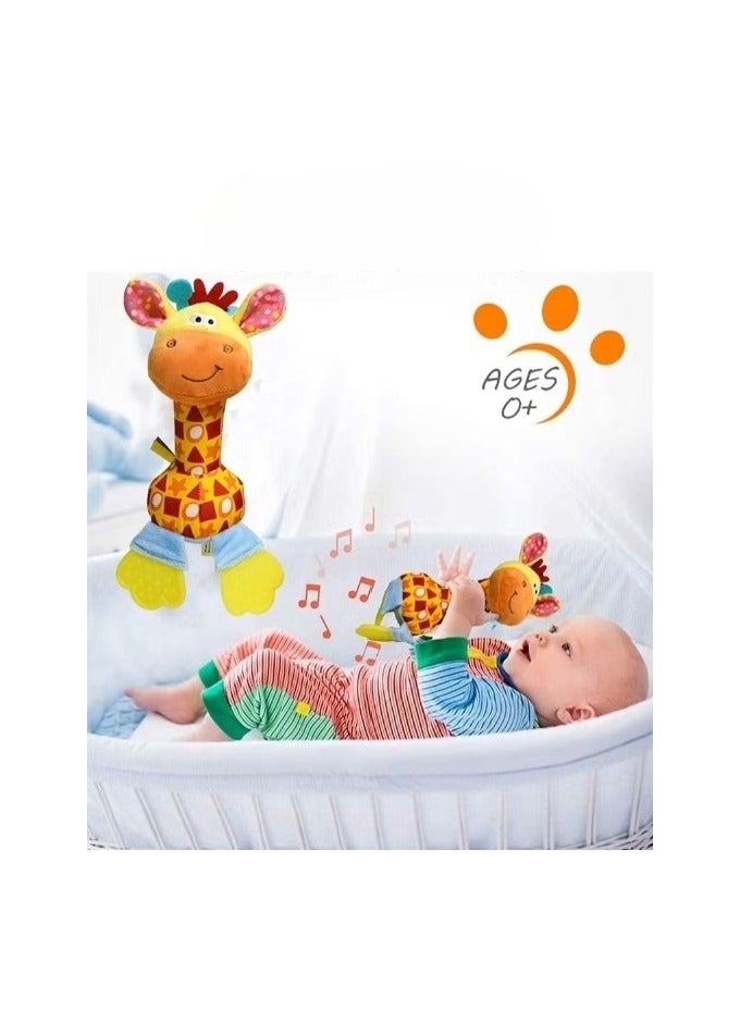 هابي مونكي لعبة حسية ذات مقبض خشخيشة ناعم للطفل الرضيع - Image 4