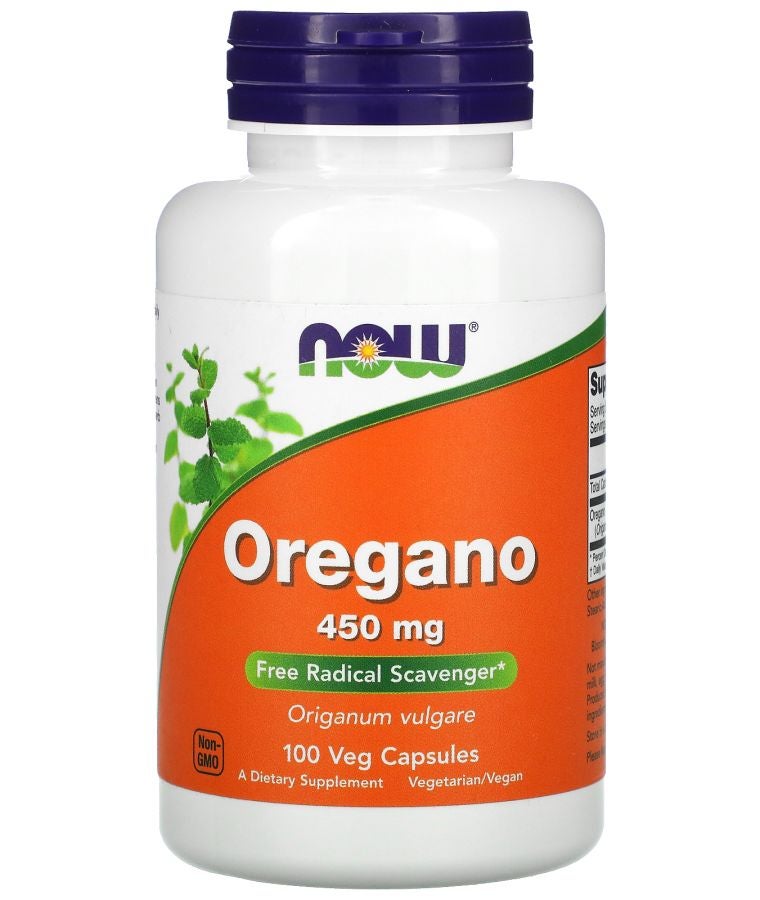 now Oregano 450 mg 100 Veg Capsules