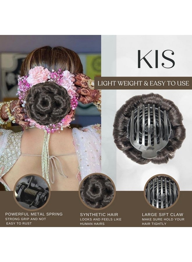 KIS Women'S Hair Messy Bun Extension For Women Readymade Bun Bridal Hair Bun Extension Faux Bun Synthetic Hair Bun Juda Bun For Women Stylish Hair Extensions For Women Hair Buns With Clutcher - Image 3