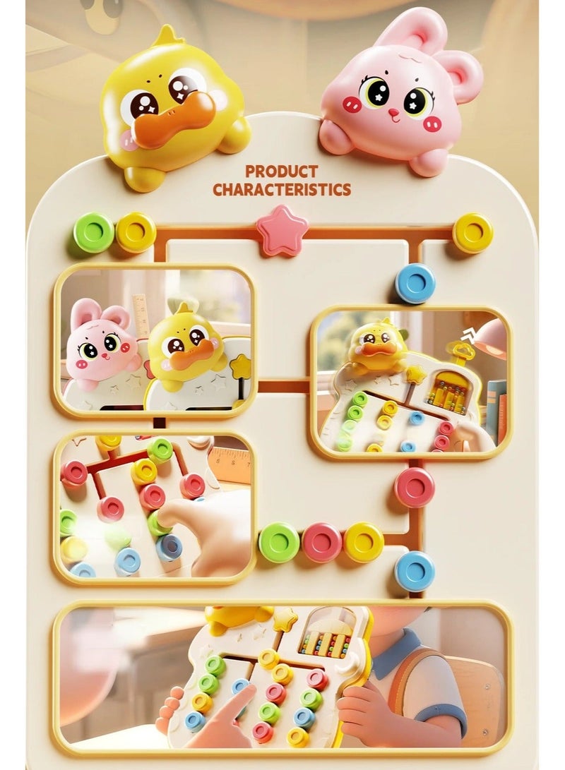 SukkarKids Montessori Learning Toys for Toddlers - Cute Duck Logic Game & Color Sorting Puzzle, Screen-Free Entertainment to Develop Focus & Concentration, Portable Mess-Free Travel Toy for Kids Ages 3+ - Image 2