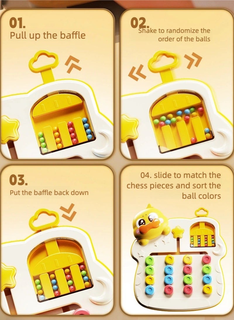 SukkarKids Montessori Learning Toys for Toddlers - Cute Duck Logic Game & Color Sorting Puzzle, Screen-Free Entertainment to Develop Focus & Concentration, Portable Mess-Free Travel Toy for Kids Ages 3+ - Image 3