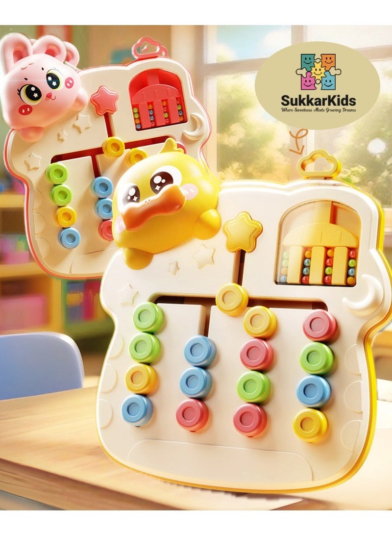 SukkarKids Montessori Learning Toys for Toddlers - Cute Duck Logic Game & Color Sorting Puzzle, Screen-Free Entertainment to Develop Focus & Concentration, Portable Mess-Free Travel Toy for Kids Ages 3+ - Image 1