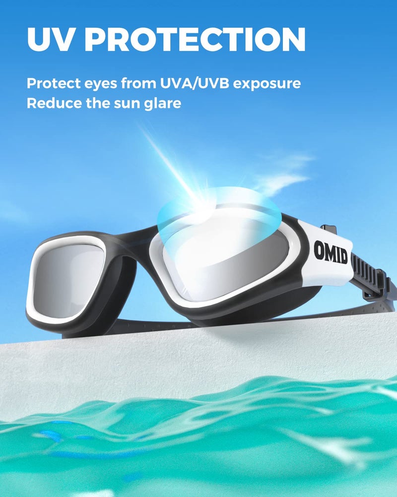 OMID Swim Goggles, P2 Polarized Swimming Goggles for Men Anti-fog Goggles Swimming for Adult Women - Image 3
