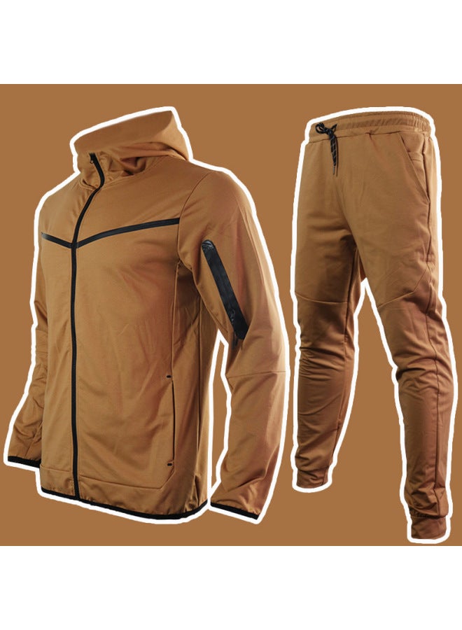 Trendy Men's Suits, Spring And Autumn Sportswear, Casual Jackets And Sweatshirts, Two-piece Set - Image 1