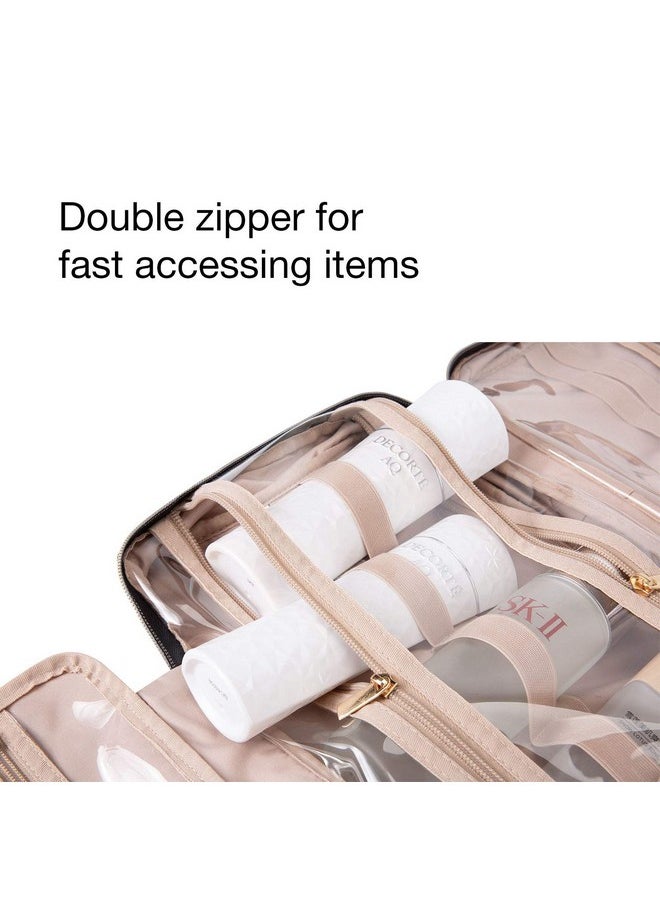 BAGSMART BAGSMART Large Toiletry Bag Travel Bag with Hanging Hook, Water-resistant Makeup Cosmetic Bag Travel Organizer for Accessories, Shampoo, Full Sized Container, Toiletries  - Image 4