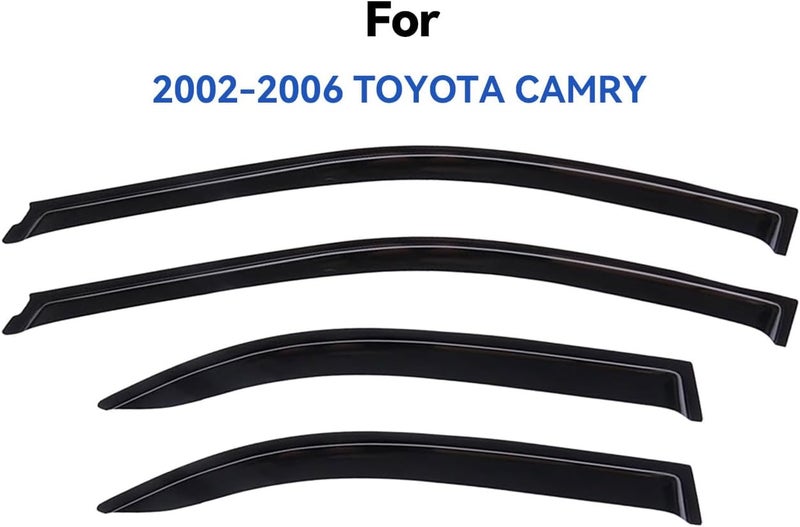 YQAUTEC Window Visors Rain Guards Shield for 2002-2006 Toyota Camry - Image 2
