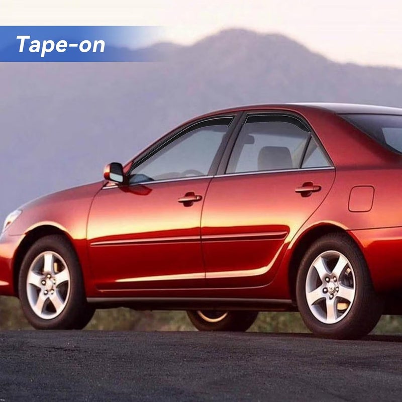 YQAUTEC Window Visors Rain Guards Shield for 2002-2006 Toyota Camry - Image 3