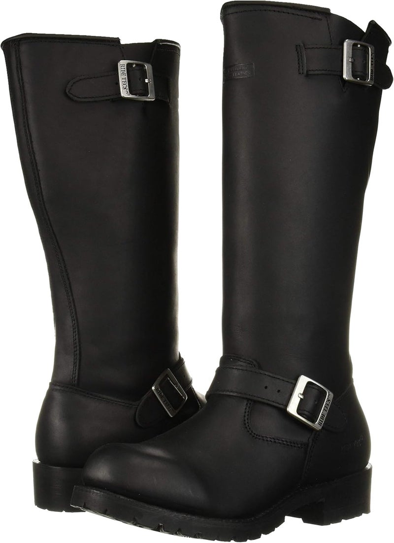 RIDETECS 16" Motorcycle Men’s Side Boot Zipper Oiled Leather Boots - Image 5