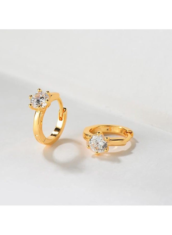 Mevecco Women Huggie Earrings Gold Hoop Sleeper 14K Gold Filled Small Simple Handmade Hypoallergenic Everyday Jewelry - Image 5