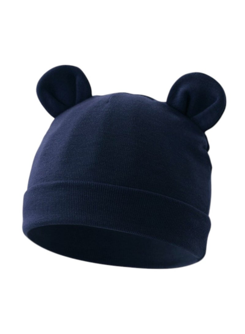 Bambimici Set Of 2 Little Bean Baby Hat And Mittens Navy Blue - Image 3