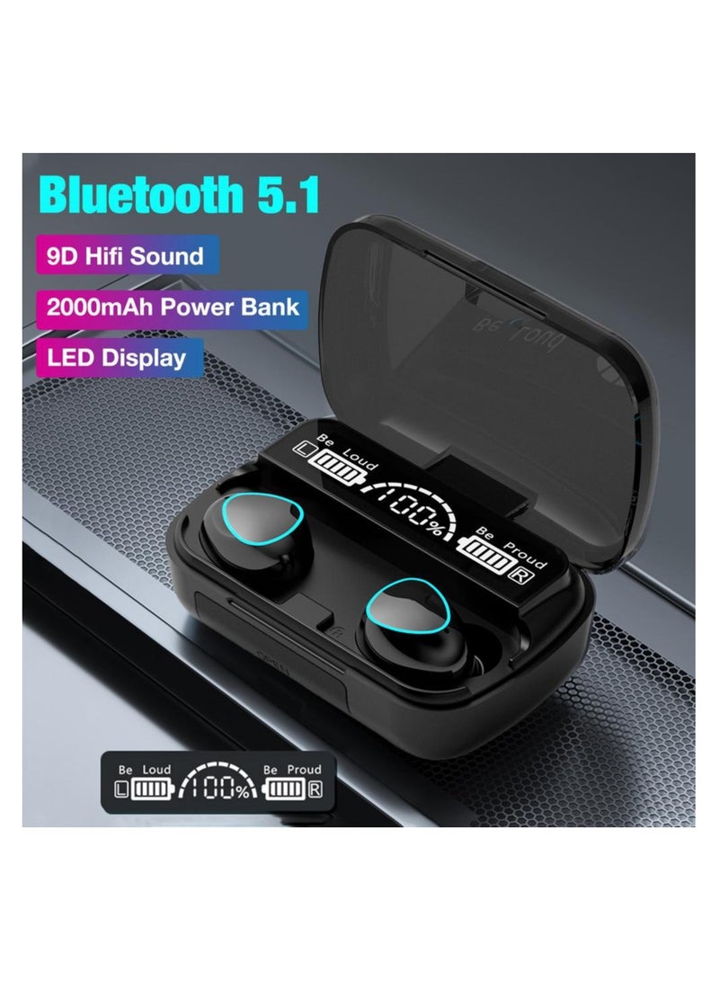 M10 Bluetooth Earphone, Waterproof Wireless Headphones with Auto Pairing (Green) - Image 2