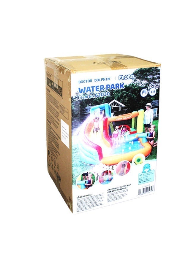 FLOBO Kids Inflatable Water Park Bouncy Castle With 450W Air Pump (310x280x210cm, Age 3-8 Years) - Multicolor - Image 5