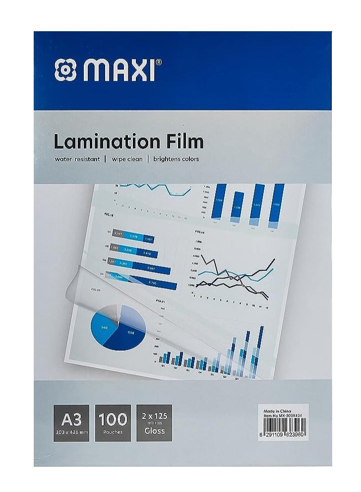 Maxi 100-Piece Laminating Pouch Film Set Clear - Image 1