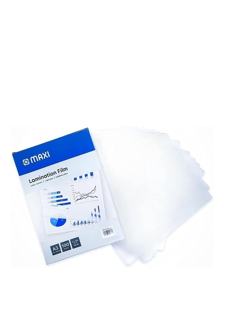 Maxi 100-Piece Laminating Pouch Film Set Clear - Image 3