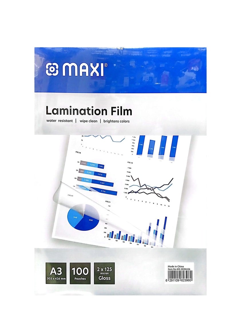 Maxi 100-Piece Laminating Pouch Film Set Clear - Image 2