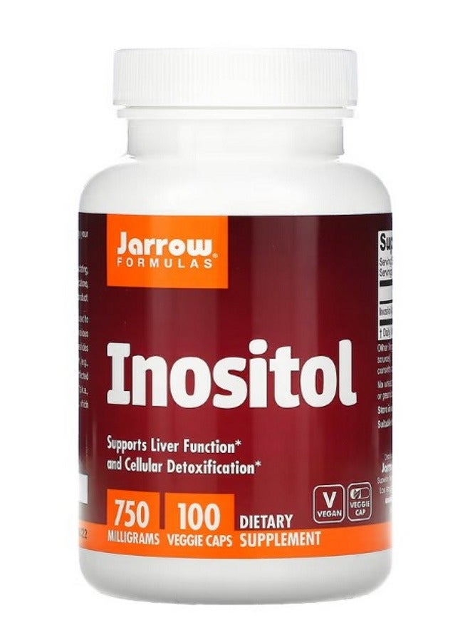 jarrow formulas Inositol 750 mg 100 Veggie Caps - Image 1