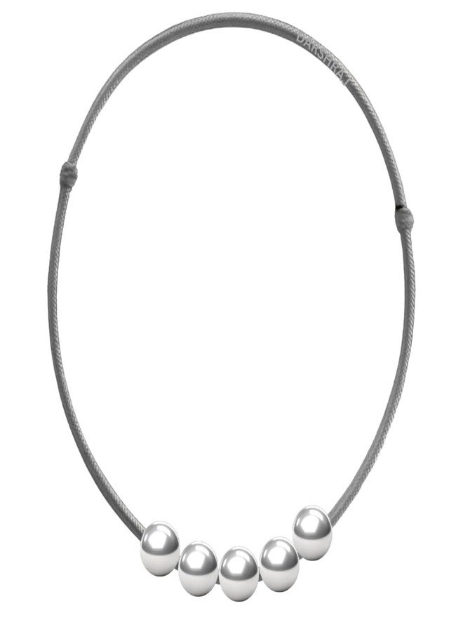 DARSHRAJ Handmade White Thread Anklet with 5 Sterling Silver Balls | 925 Silver Jewelry for Women & Girls - Image 1