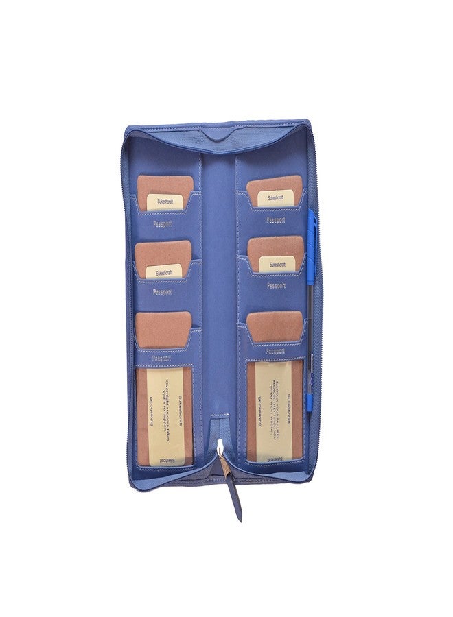 سوكشكرافت حامل جوازات سفر Sukeshcraft RFID Safe 6 ذو 8 فتحات (أزرق سماوي) - Image 3