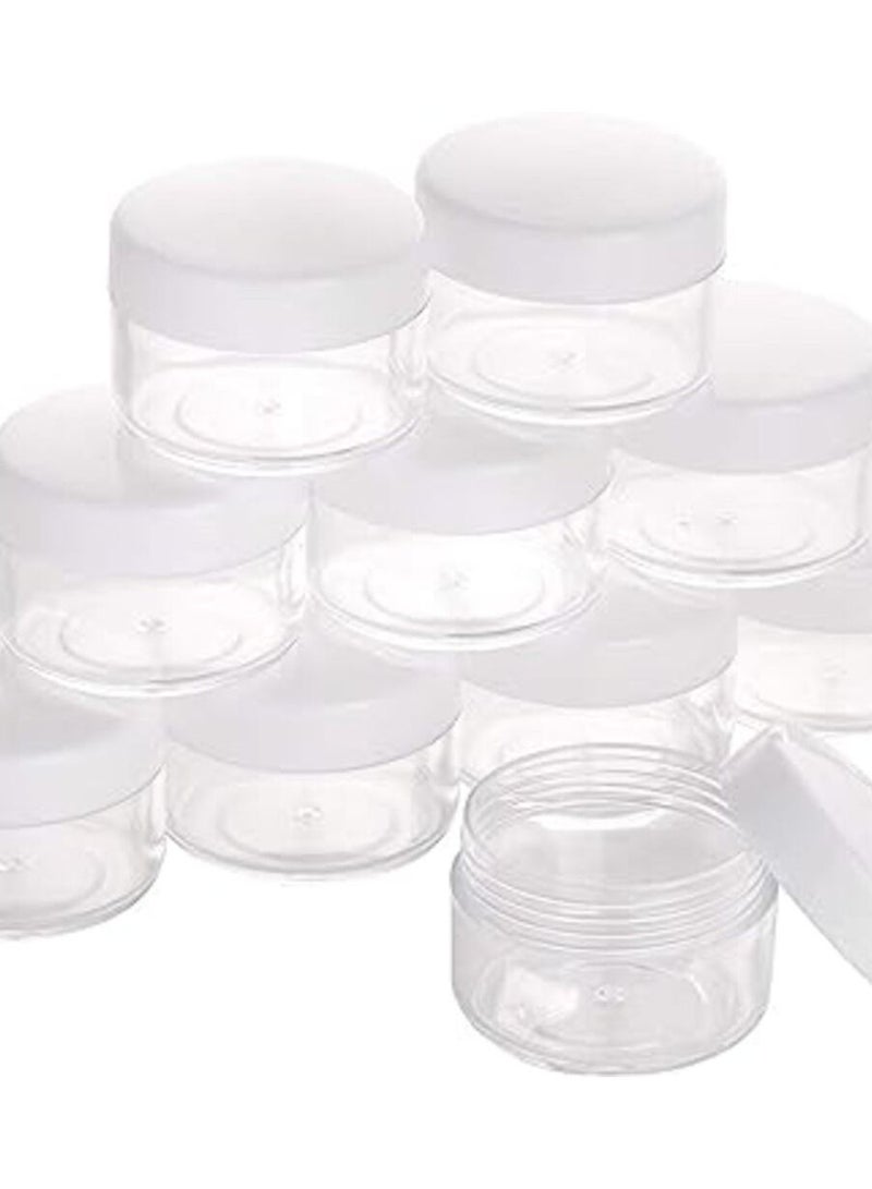 Clear Plastic Jars, 30 Pack, 20G, Clear Plastic Jars For Cream, Lotion, Cosmetics, White - Image 1