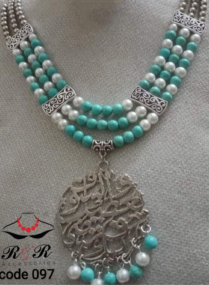 ار اند ار عقد نسائى متعدد الادوار من الفيروز الطبيعى والولى المايوركا 