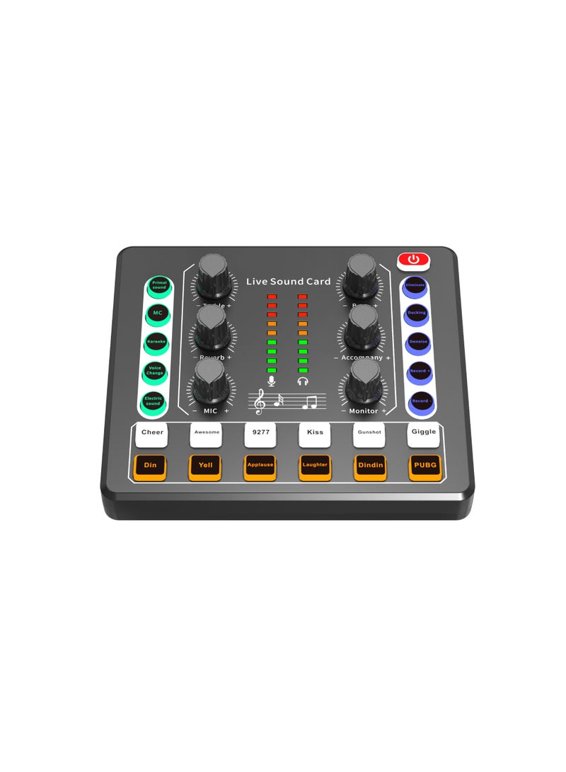 dida-cosmos M8 Live Sound Card DSP Chip Twelve Ambient Sounds Four Kinds Of Sound Changes Live Broadcast DJ Mixer Music Recording Guitars TikTok Facebook YouTube USB Bluetooth - Image 2