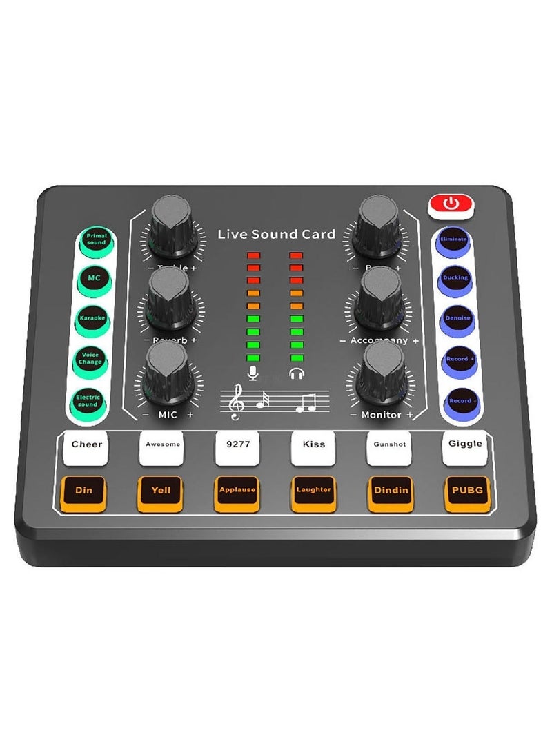 dida-cosmos M8 Live Sound Card DSP Chip Twelve Ambient Sounds Four Kinds Of Sound Changes Live Broadcast DJ Mixer Music Recording Guitars TikTok Facebook YouTube USB Bluetooth - Image 2