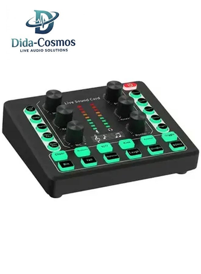 dida-cosmos M8 Live Sound Card DSP Chip Twelve Ambient Sounds Four Kinds Of Sound Changes Live Broadcast DJ Mixer Music Recording Guitars TikTok Facebook YouTube USB Bluetooth - Image 1