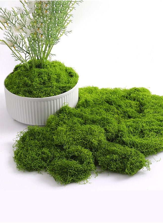 Generic Artificial Moss Natural Simulation Potting Flower Pot With Moss Grass Fiber Filament Fake Moss Green Lichen Plants Landscaping Gardening Decoration DIY Craft (100g  Green) 