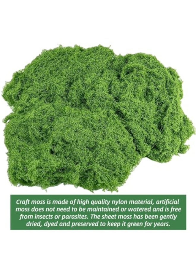 موس الاصطناعي الطبيعية محاكاة الألياف موس بوعاء أصيص زهور موس الاصطناعي الأخضر الأشنات المناظر الطبيعية والبستنة الديكور ديي التكنولوجيا ( 100 جرام أخضر ) - Image 3
