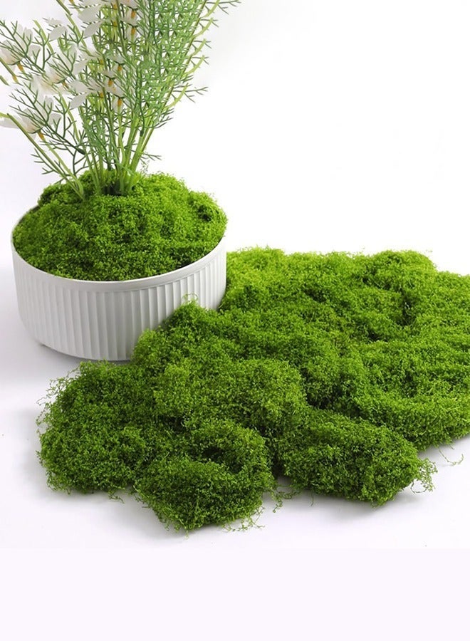 موس الاصطناعي الطبيعية محاكاة الألياف موس بوعاء أصيص زهور موس الاصطناعي الأخضر الأشنات المناظر الطبيعية والبستنة الديكور ديي التكنولوجيا ( 100 جرام أخضر ) - Image 1