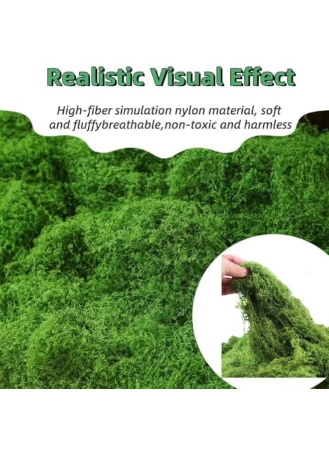 موس الاصطناعي الطبيعية محاكاة الألياف موس بوعاء أصيص زهور موس الاصطناعي الأخضر الأشنات المناظر الطبيعية والبستنة الديكور ديي التكنولوجيا ( 100 جرام أخضر ) - Image 4
