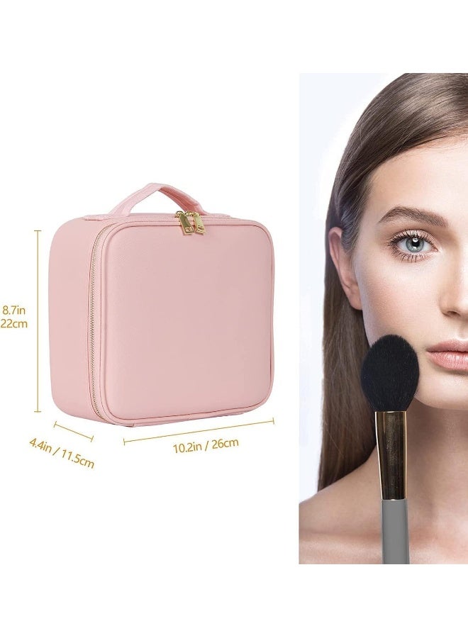 حقيبة مكياج SAFENHANDN لتنظيم السفر مع مرآة وإضاءة LED بجودة جلدية ممتازة مقاومة للماء لحقيبة مكياج تجميلية مع 3 ألوان من إضاءة LED وقسم تخزين قابل للتعديل - Image 2