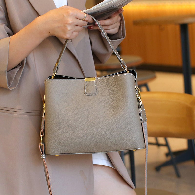 Women'S Bag Crossbody Bag Women'S Leather Women'S Bag Niche Design Shoulder Bag All-Match Commuter Handbag - Image 2