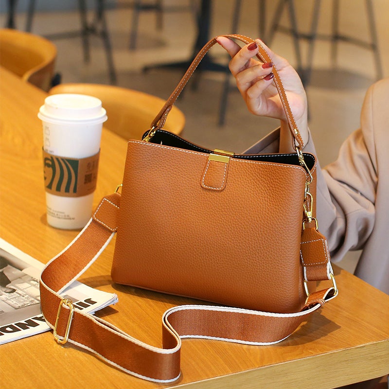 Women'S Bag Crossbody Bag Women'S Leather Women'S Bag Niche Design Shoulder Bag All-Match Commuter Handbag - Image 4
