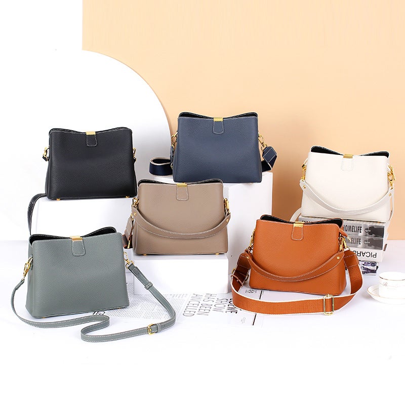 Women'S Bag Crossbody Bag Women'S Leather Women'S Bag Niche Design Shoulder Bag All-Match Commuter Handbag - Image 5