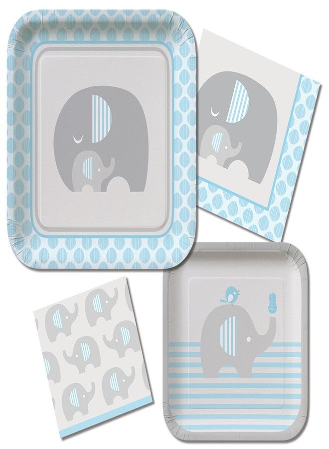 Creative Converting Little Peanut-Boy Square Paper Dessert Plates (8 Count), 7" - Image 2