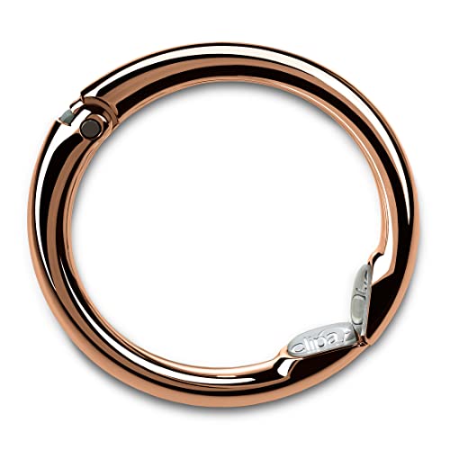 Clipa Bag Hanger - Polished Copper PVD - The Ring That Opens Into a Hook and Hangs in Just 1/2" of Space, Holds 33 lbs., 3 yr. Warranty - Image 1