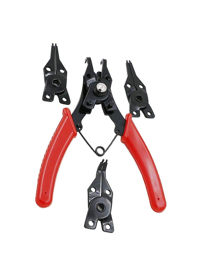 DIY Crafts DIY Crafts CTDIYHI32162 4 in 1 Snap Ring Pliers Plier Set Circlip Combination Retaining Clip Red Pack of 4  - Image 5