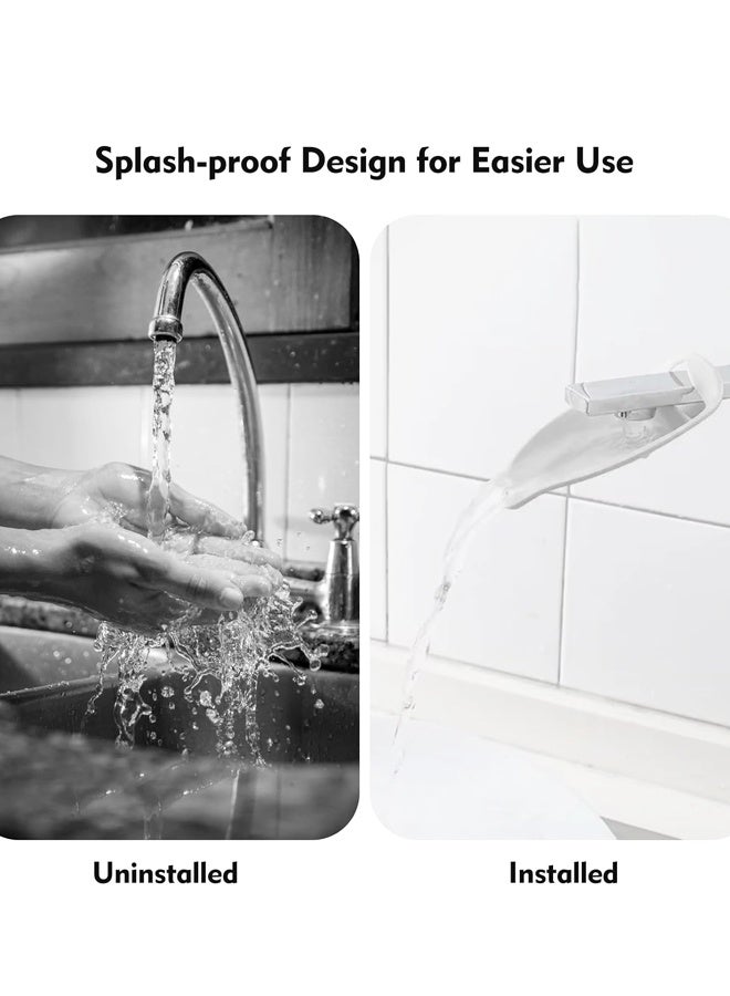 3PCS Toddler Faucet Extender, Adjustable Splash Proof Sink Extension for Kids Hand Washing - Image 4