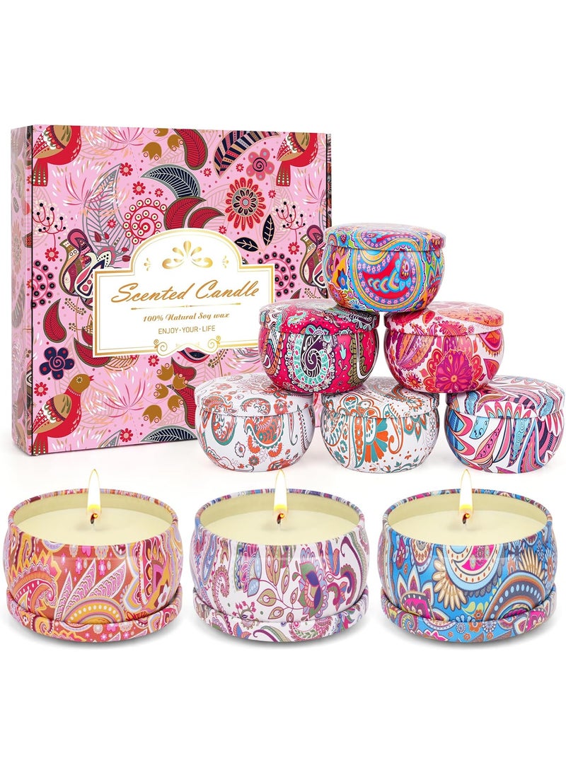OFUN Scented Candles Gifts Set for Women, 9 Pack Aromatherapy Candles Pack Soy Wax Include Lavender, Jasmine and Vanilla Scented for Bridesmaid, Birthday, Valentine's, Mother's Day, Bath, Yoga 