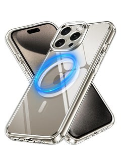 MagSafe transparent case compatible with iPhone 15 Pro Max supports fast charging