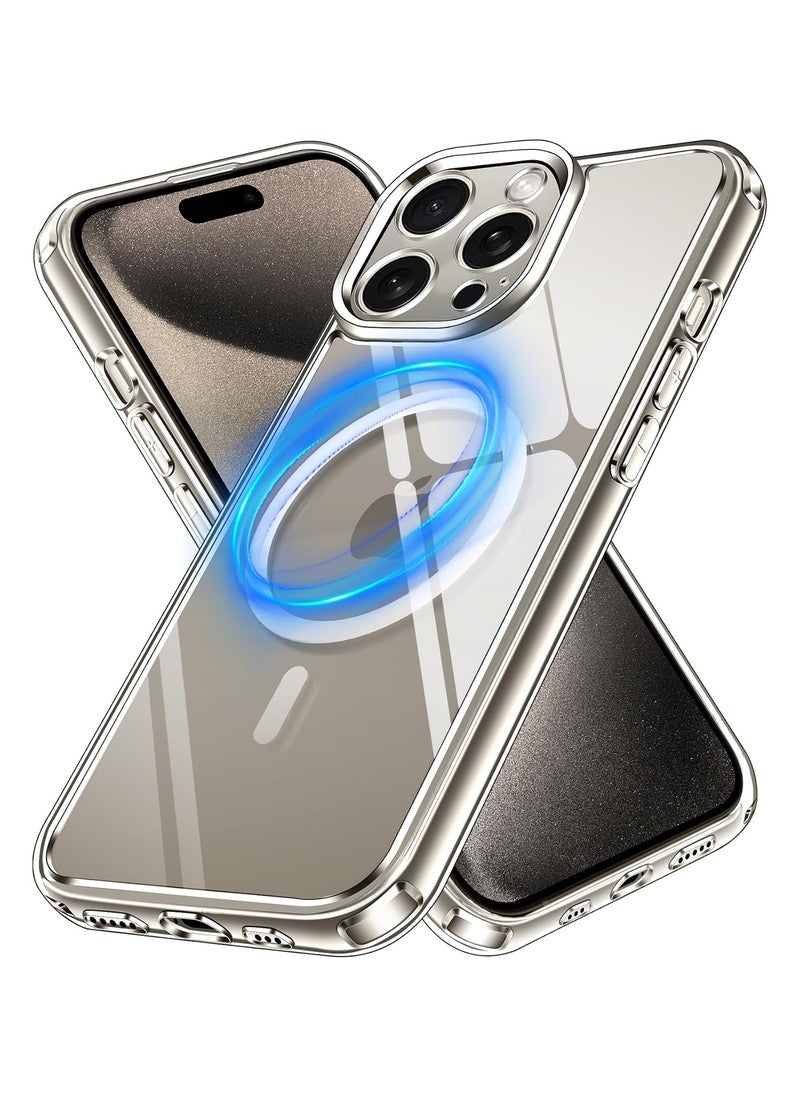 Generic - MagSafe transparent case compatible with iPhone 15 Pro Max supports fast charging - Image 1