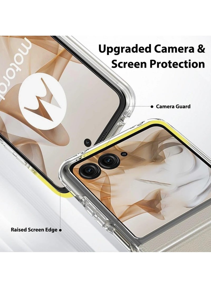 General Motorola Razr 50 2024 Case, Acrylic Clear Hard Hybrid Cover No-Yellow Shockproof Bumper Slim Case for Moto Razr 50  - Image 5